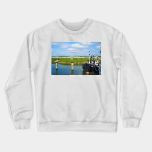 Boat, Gager, Ruegen, Mecklenburg-Western Pomerania, Germany Crewneck Sweatshirt